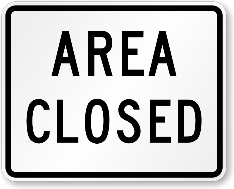 Closed area. Closed sign. Closed area Block z Хендай.