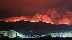 Moose Fire cresting west of Salmon Sept 7 Photo: Inciweb