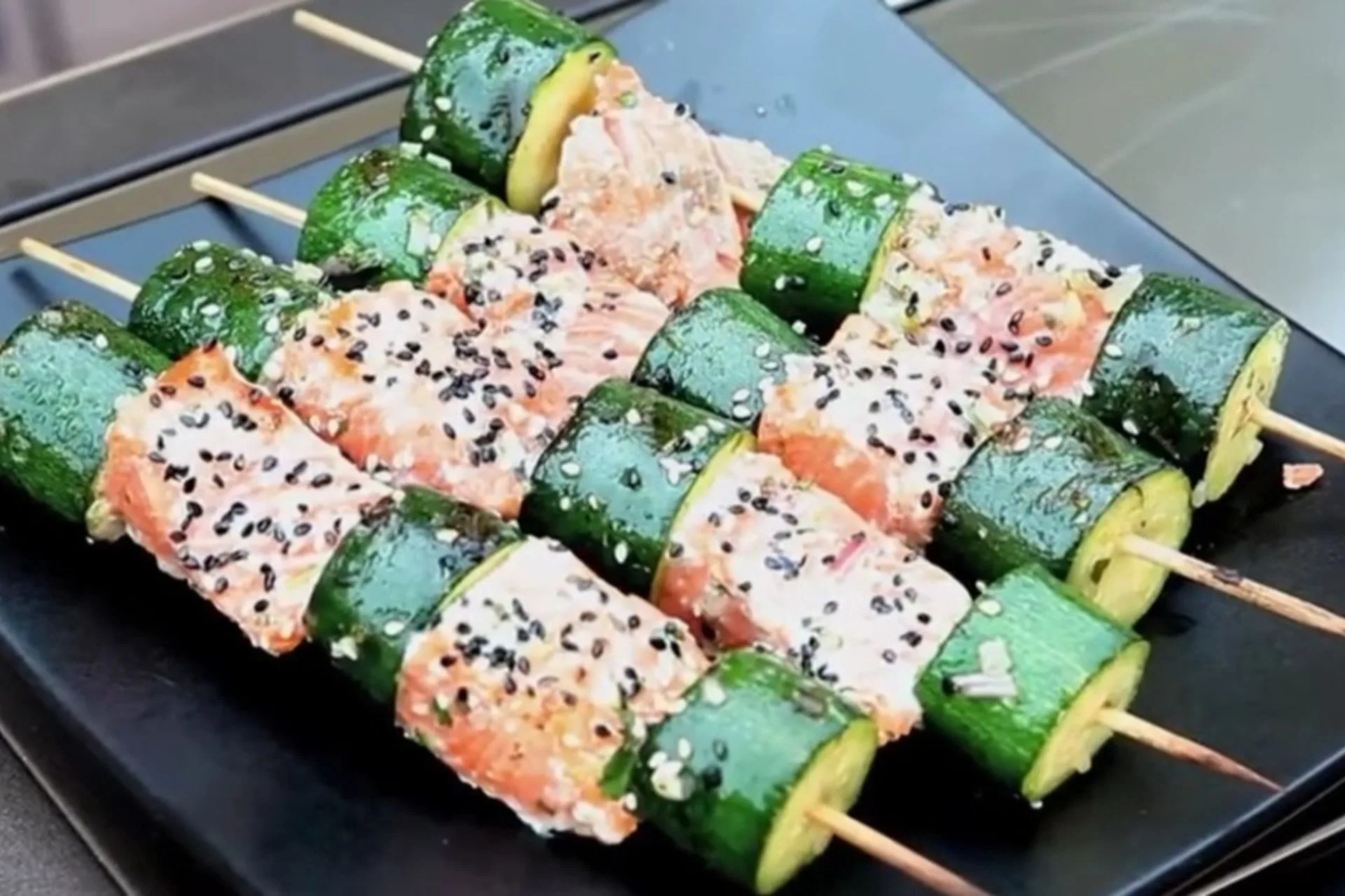 Grilled Salmon Skewers
