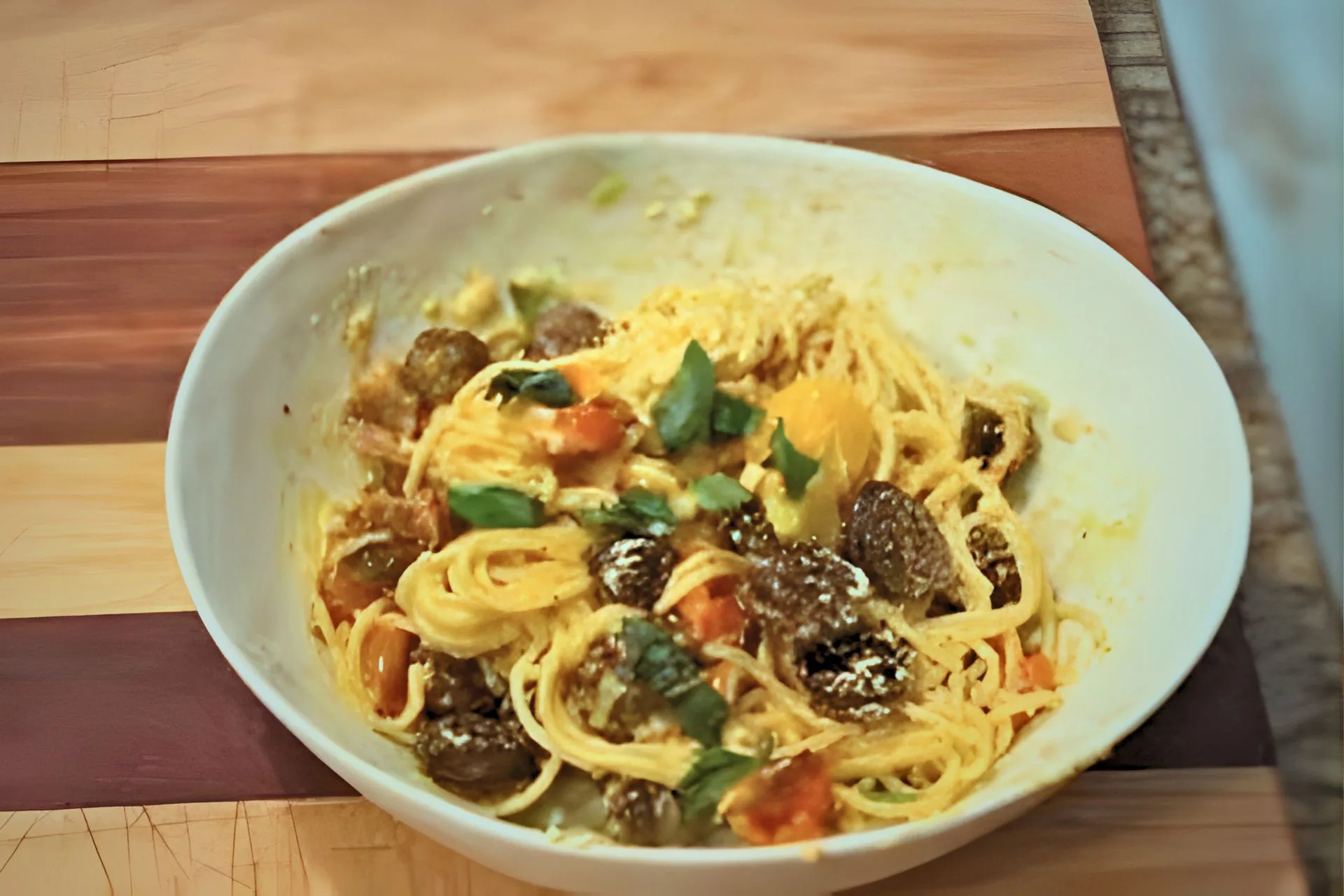 Viral Feta Pasta, but with Elk Meat
