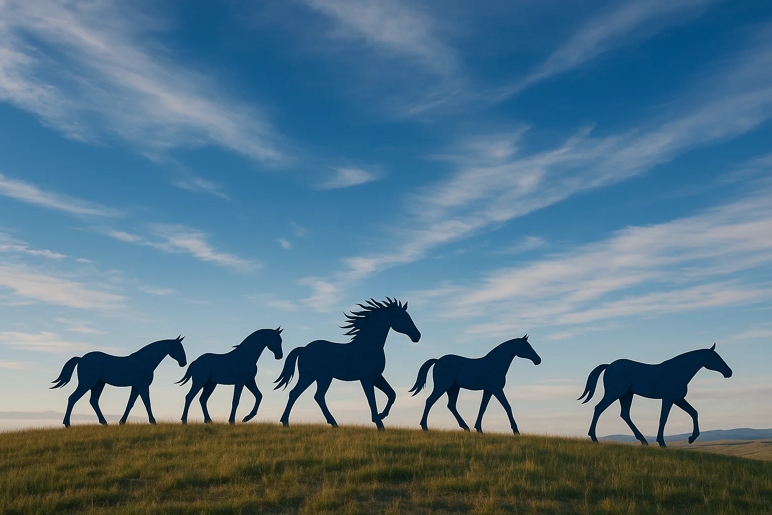 Montana’s Mysterious “Bleu Horses”: The 39 Blue Steel Sculptures Near Three Forks That Stop Travelers Cold