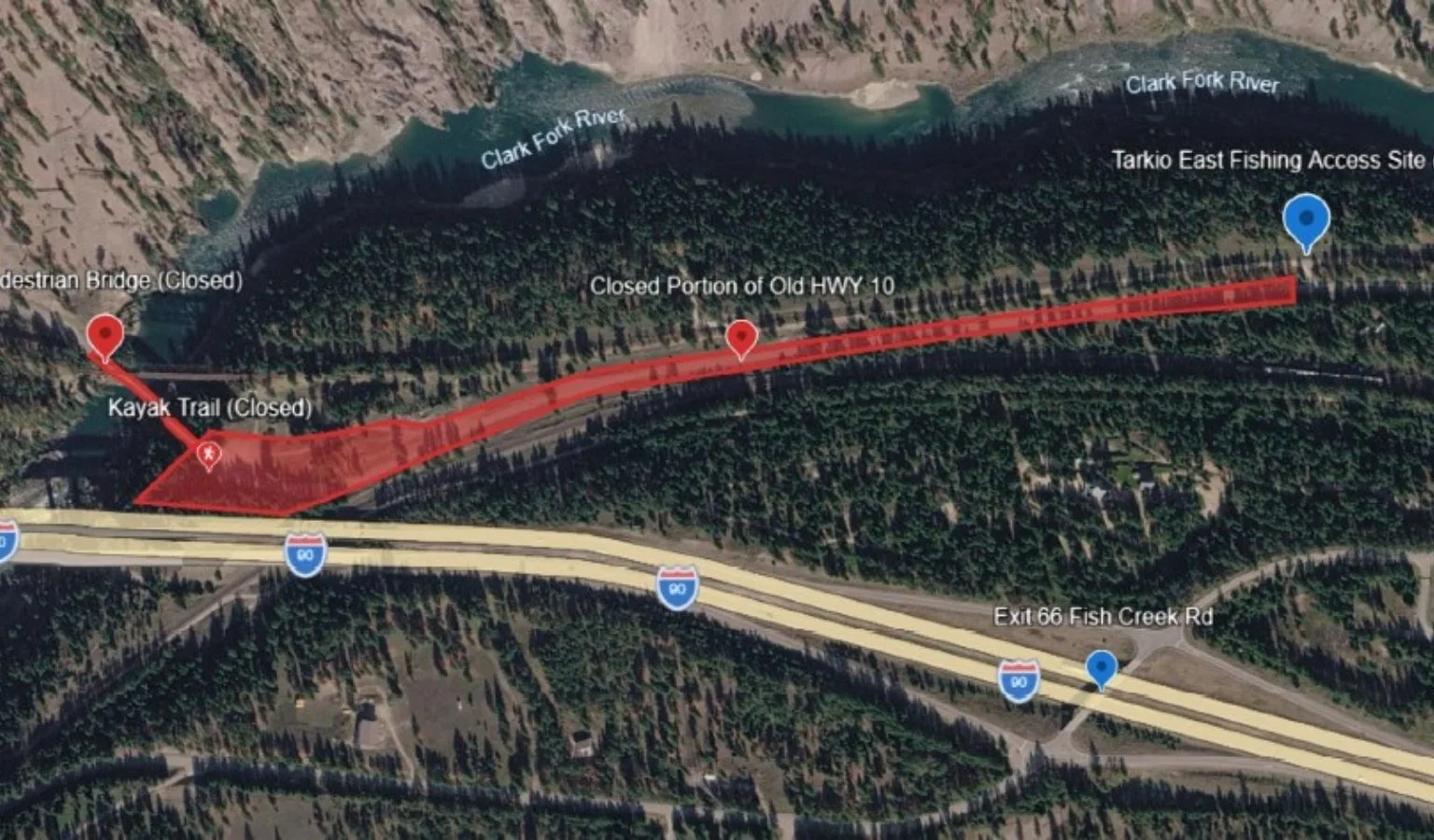 Clark Fork River: Access During Bridge Repairs