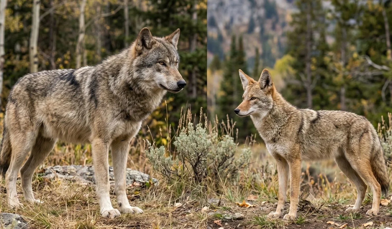 The Distinctive Features of Coyotes and Gray Wolves