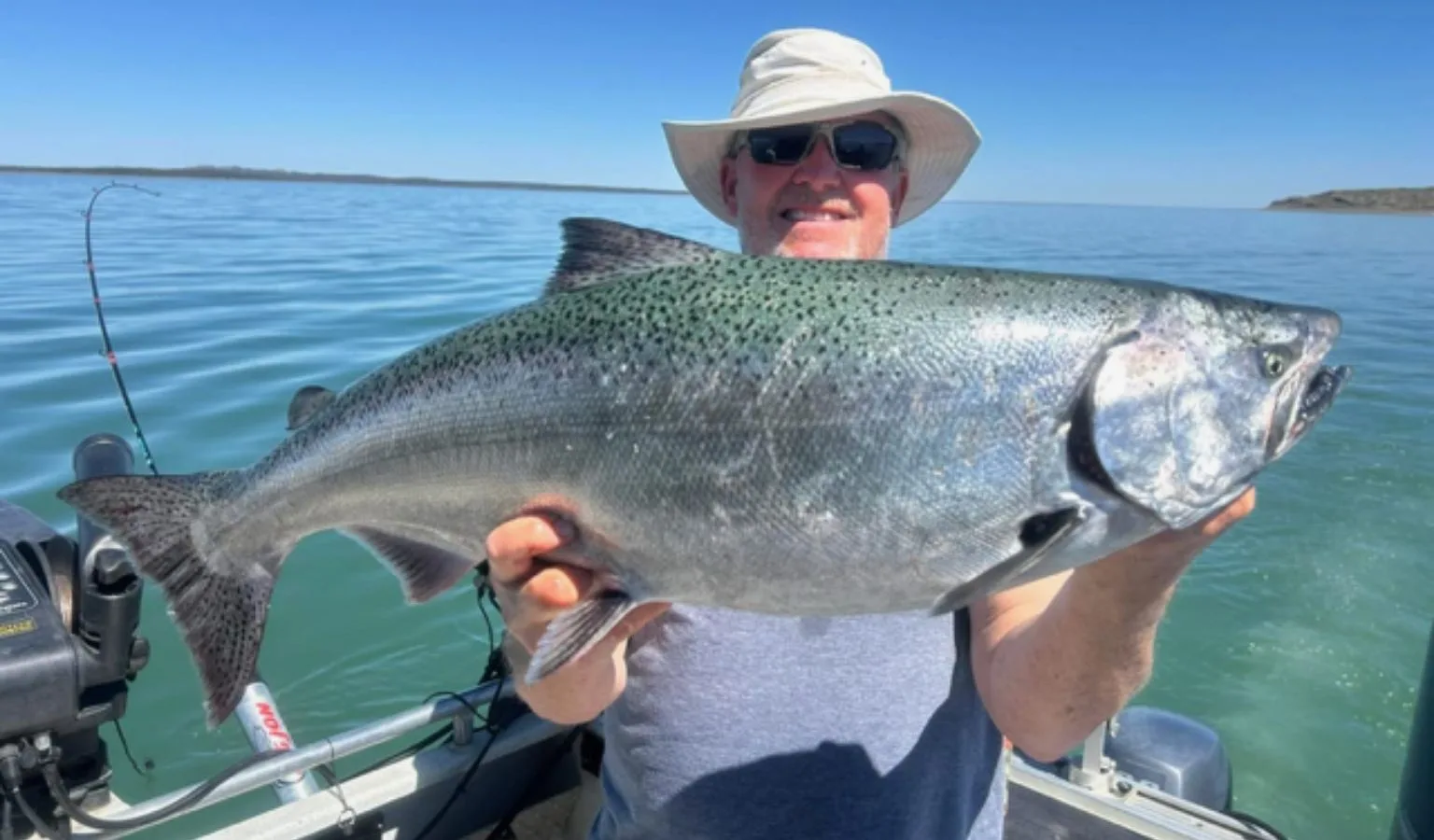 Catch of the Day: Bill Zarahdka’s Salmon Success at Fort Peck