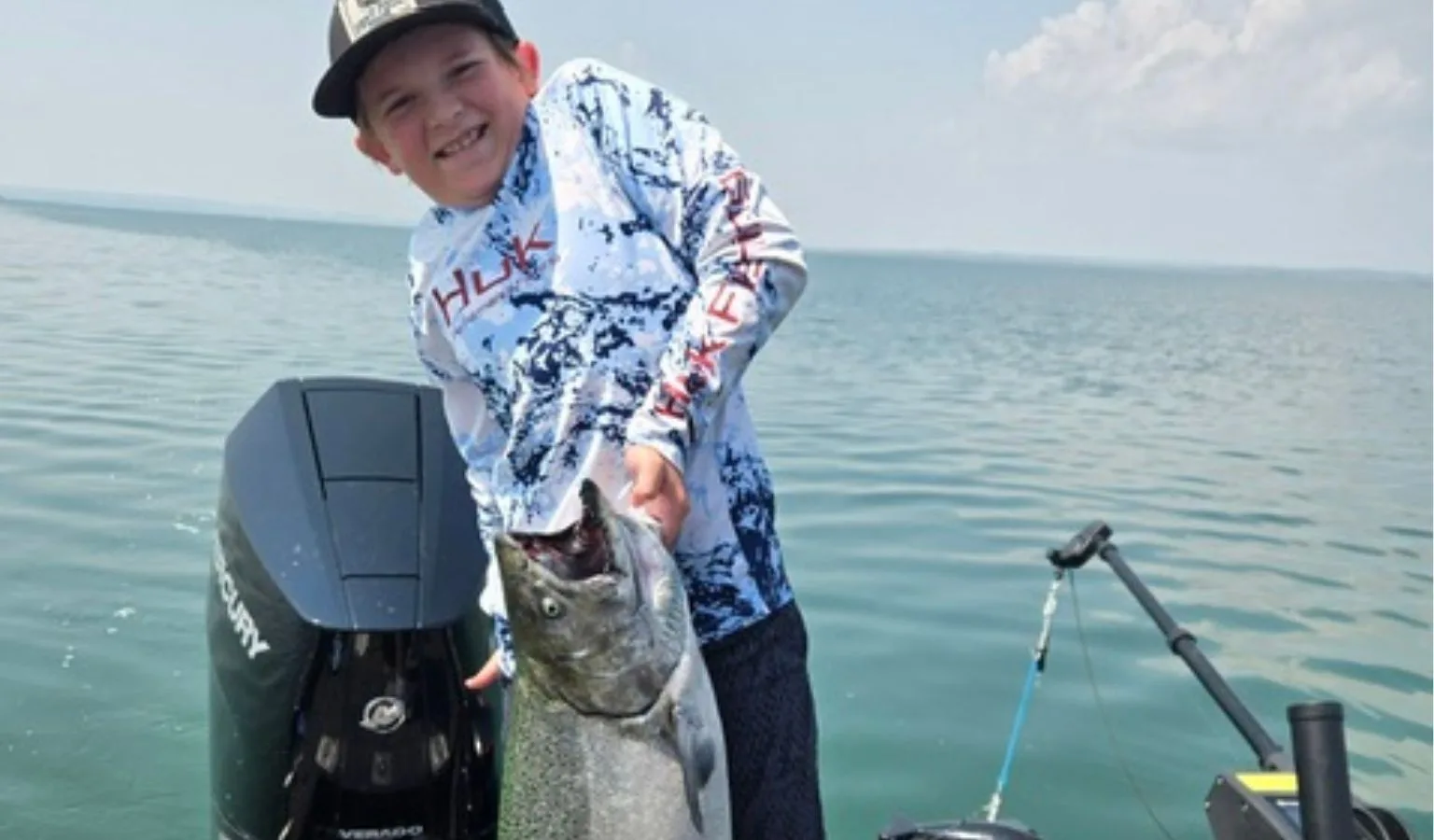 Monster Chinook Salmon Caught by Young Angler at Fort Peck
