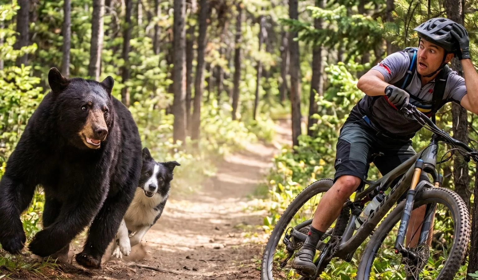The Day a 20-Pound Dog Terrified a 300-Pound Bear (And Almost Gave a Mountain Biker a Heart Attack)