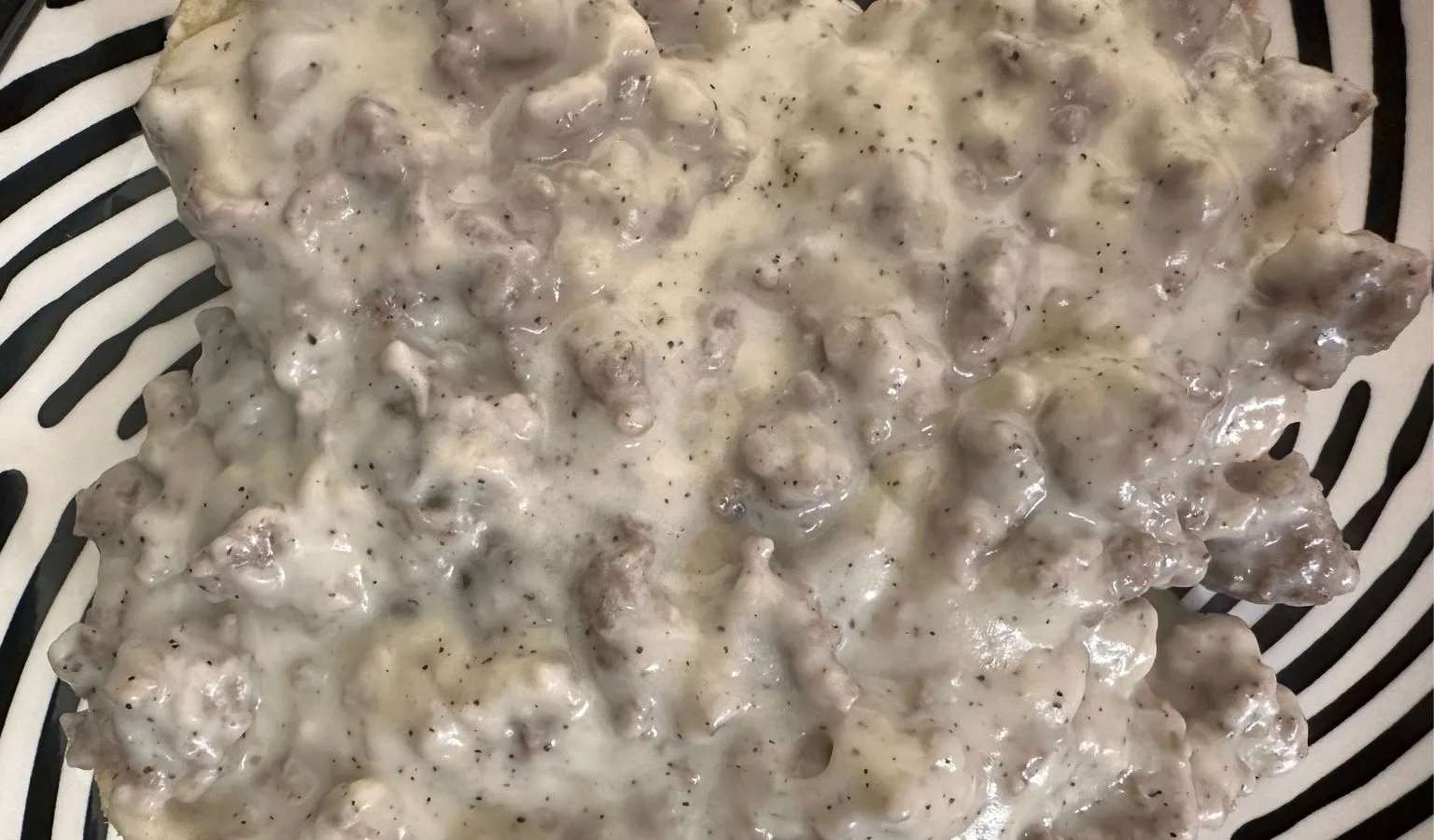 Wild Game Sausage & Gravy over Buttermilk Biscuits